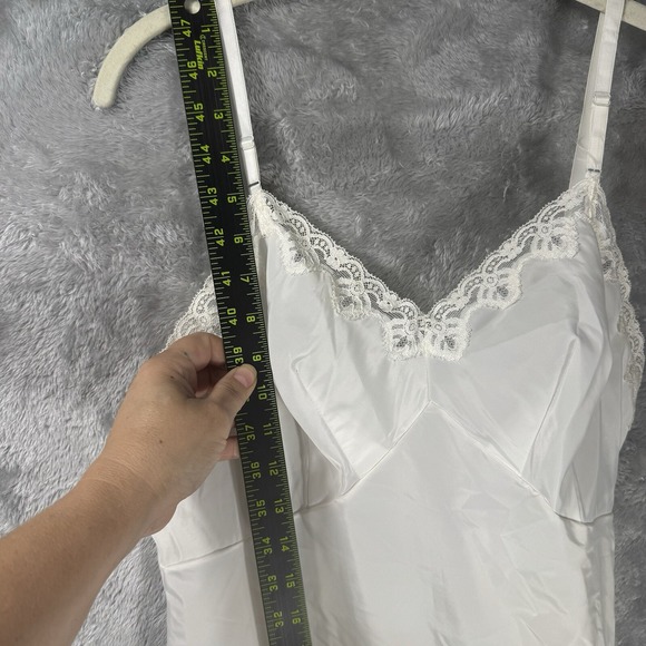 Vintage White Lace Slip Dress Y2K Coquette‎ Lingerie Aesthetic Womens Small - Picture 6 of 13